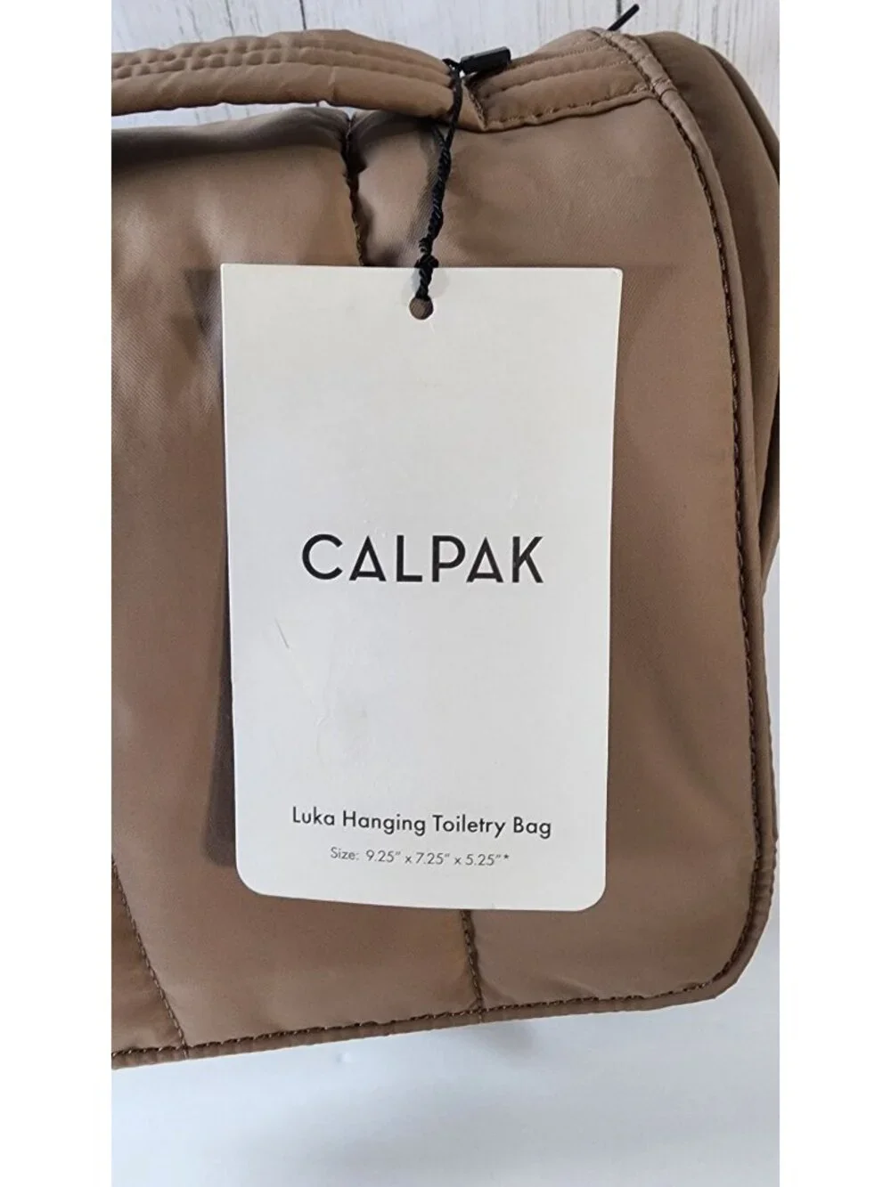 CALPAK LUKA HANGING TOILETRY TRAVEL COSMETIC BATHROOM BAG CHOCOLATE TAN BROWN